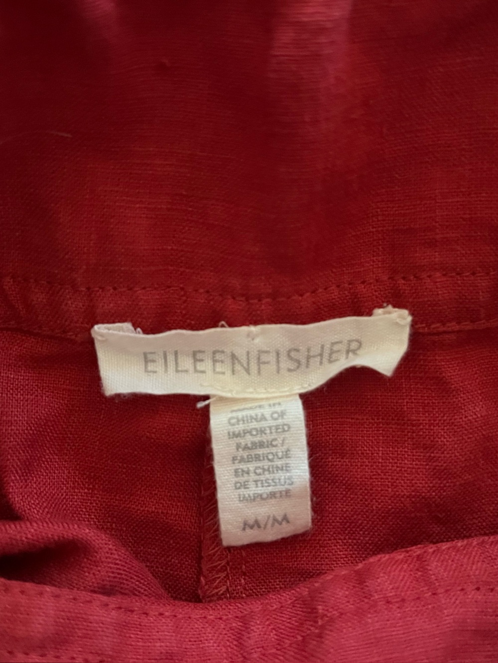 EILEEN FISHER Linen wide leg cropped pants (Medium) - Picture 6 of 7